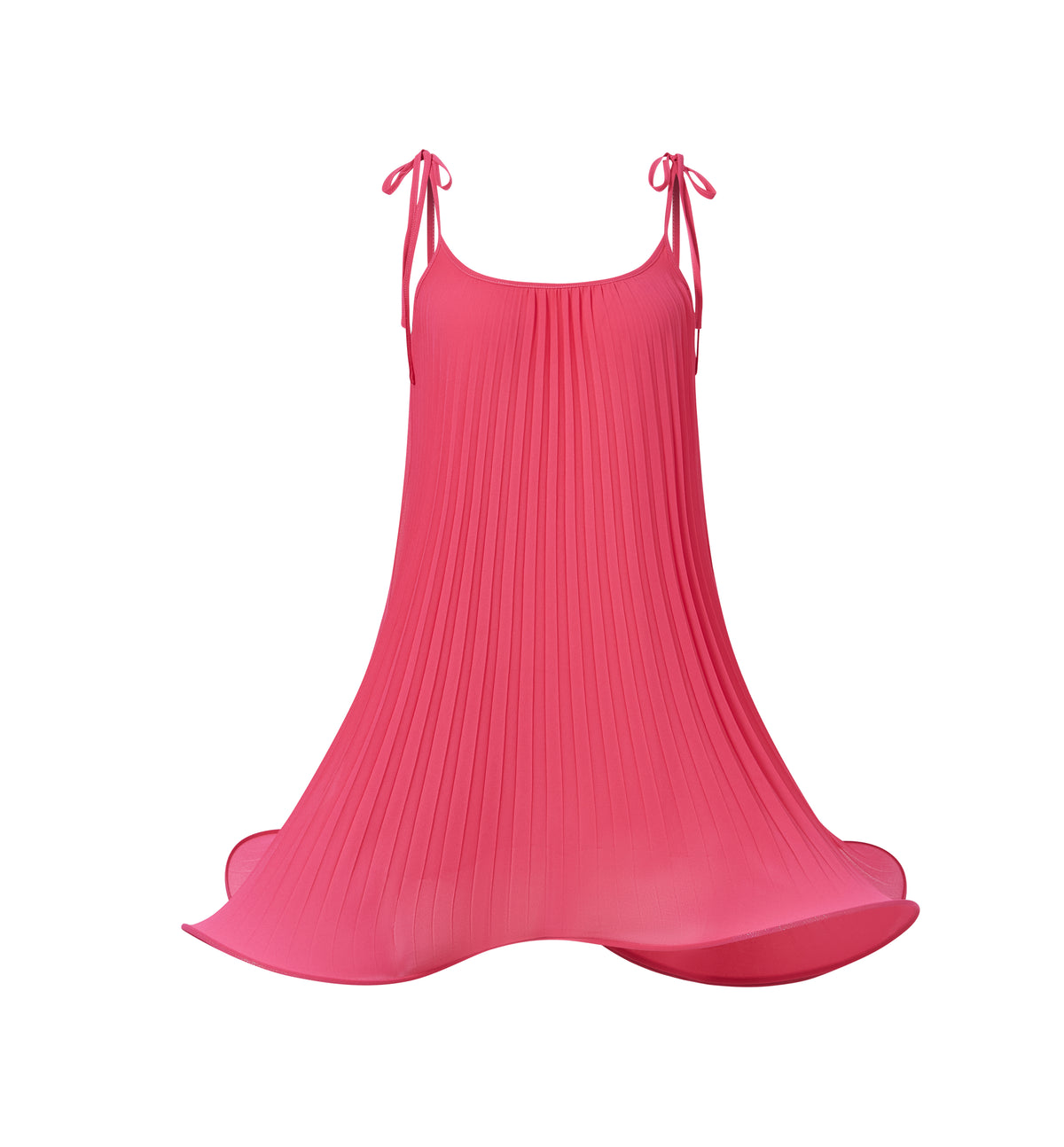 Candice Pink Flared Pleated Dress
