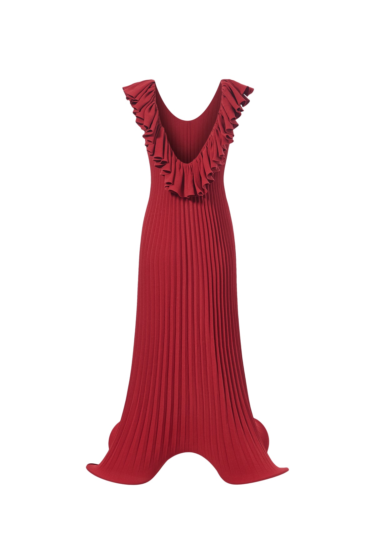 Floral Wavy Pleated Dress
