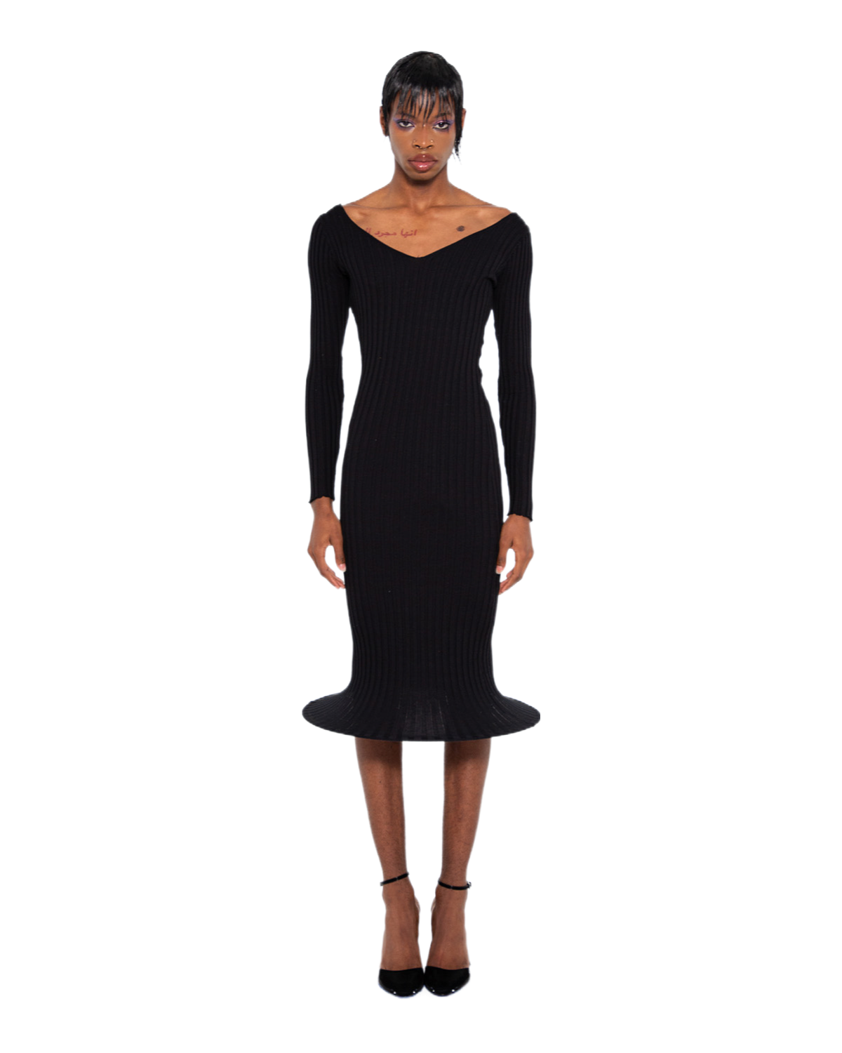 Multi-Color: HOOP RIB KNIT DRESS