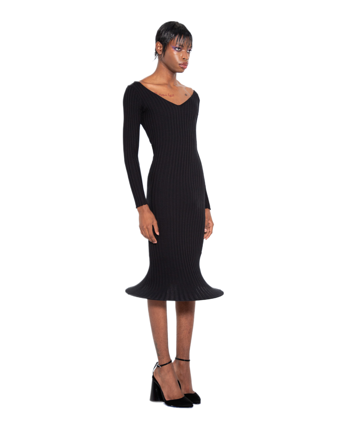 Multi-Color: HOOP RIB KNIT DRESS