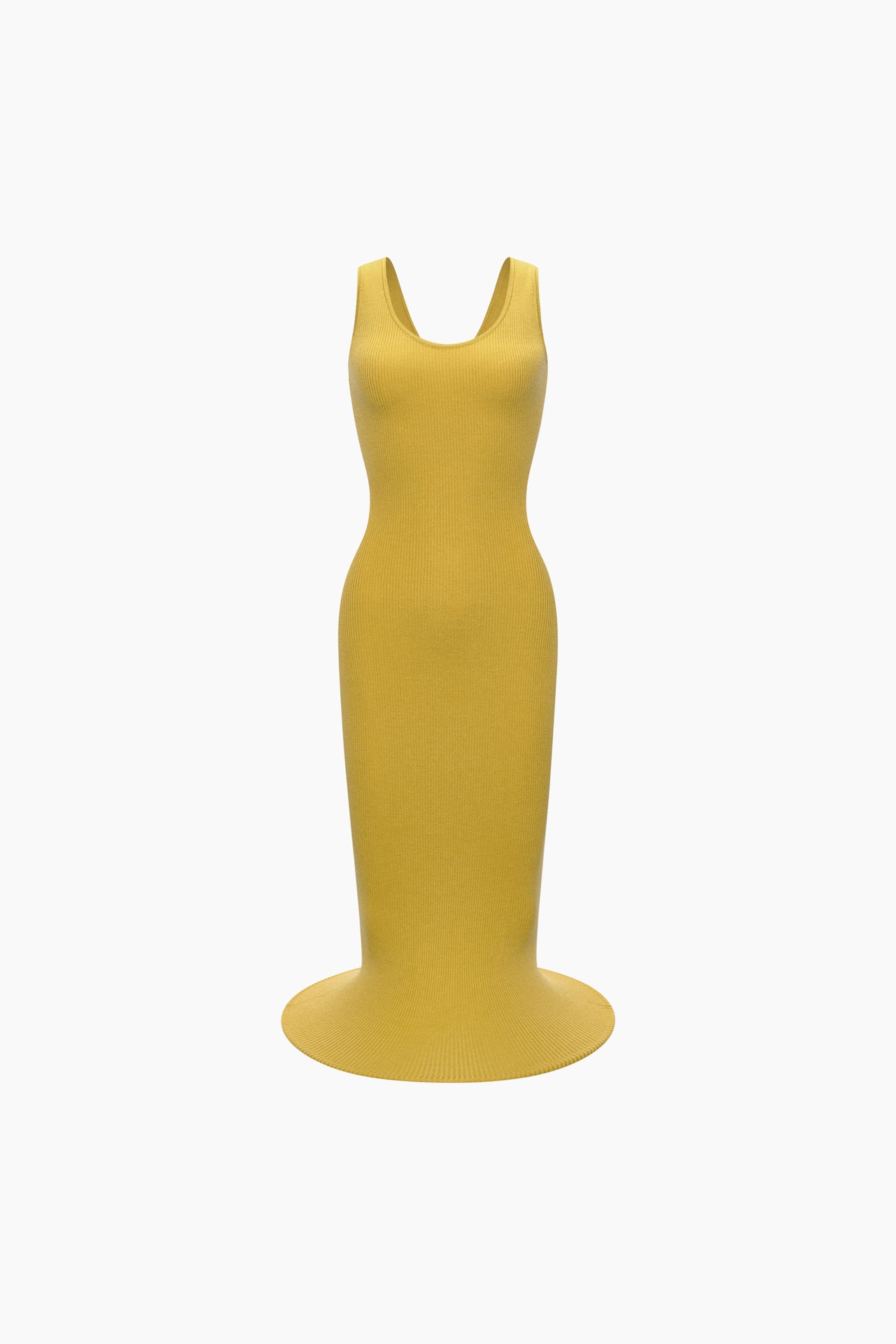 Siren Mermaid Dress Double Strap Yellow