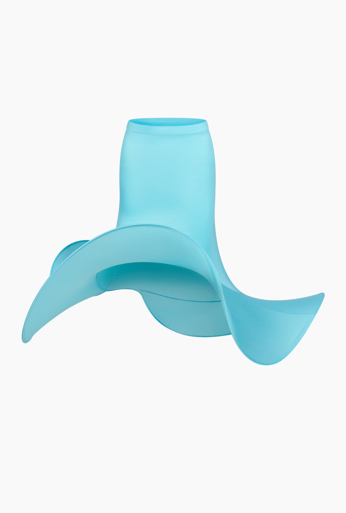 Blue Asymmetric Hoop Skirt