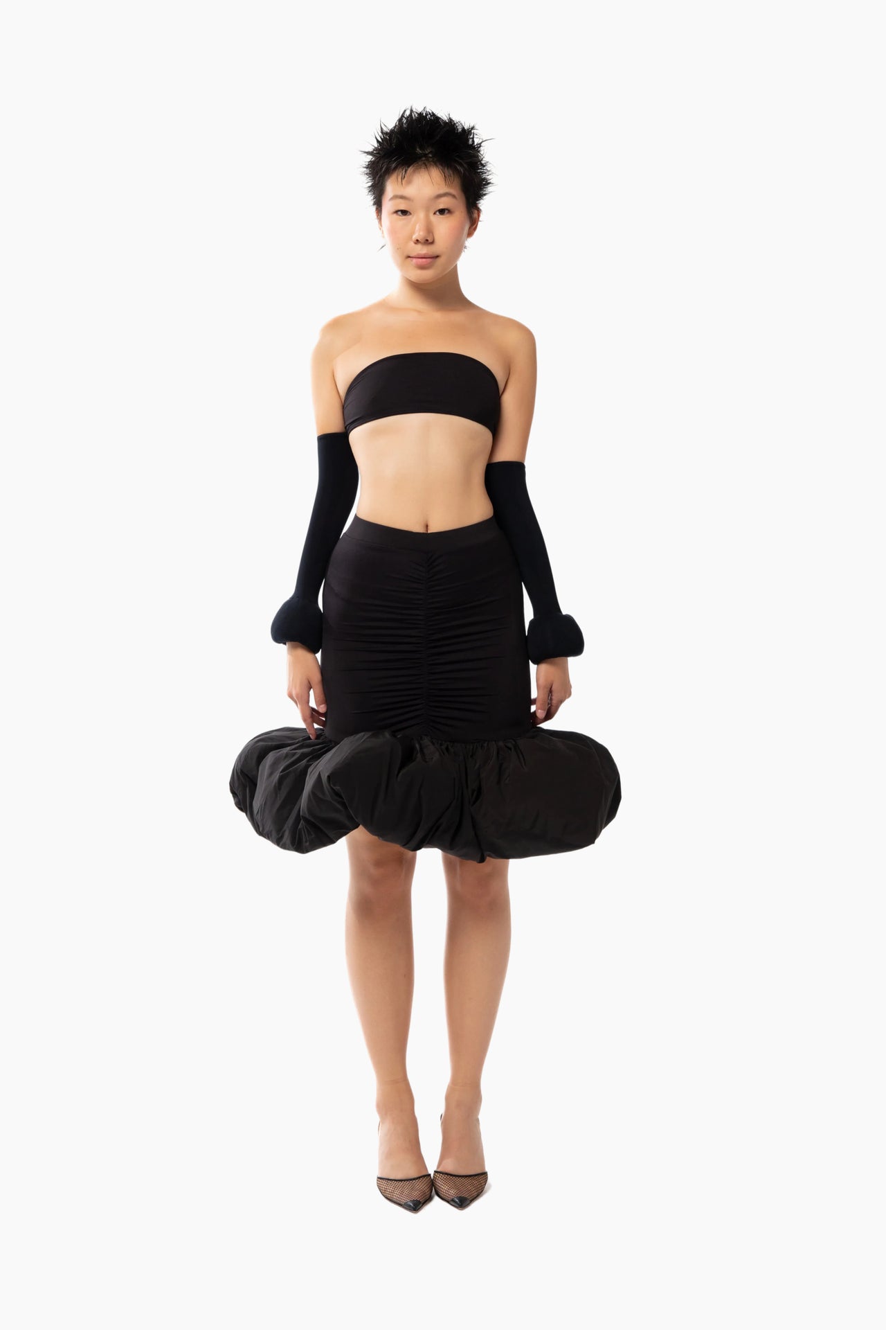 Cloud Hem Ruche Skirt