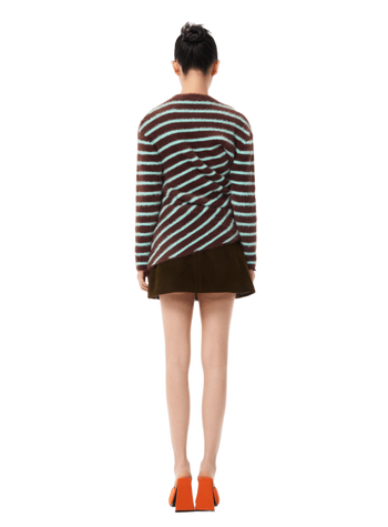 Fuzzy Cupcake Stripe Sweater