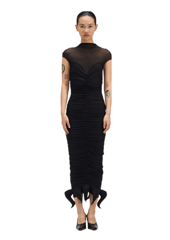 Ruched Mesh Octopus Dress