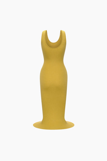 Siren Mermaid Dress Double Strap Yellow