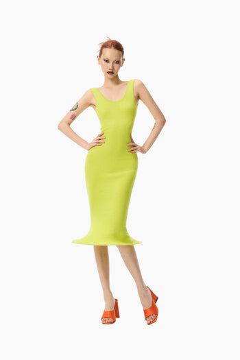 Siren Mermaid Dress Double Strap Neon