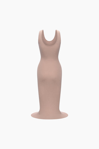 Siren Mermaid Dress Double Strap Beige