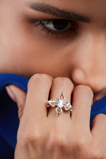 Quiet Cross Ring - Silver