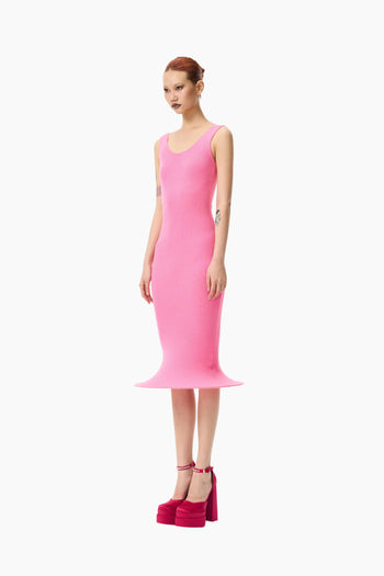 Siren Mermaid Dress Double Strap Pink