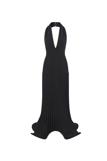 Aetherial Halter Pleated Dress