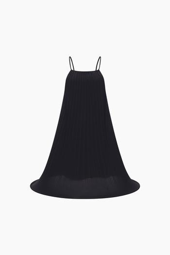 Lampshade Pleated Dress Black