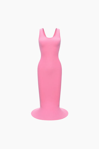 Siren Mermaid Dress Double Strap Pink