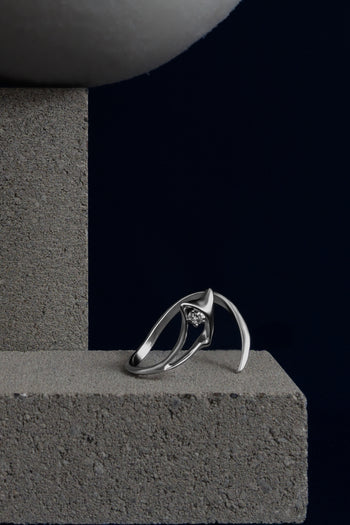 Orbital Lily Cuff - Silver