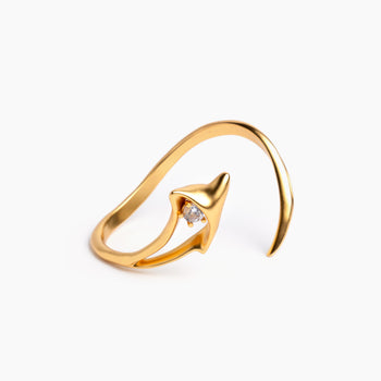 Orbital Lily Cuff - Gold