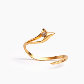 Orbital Lily Cuff - Gold