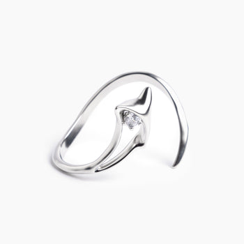 Orbital Lily Cuff - Silver