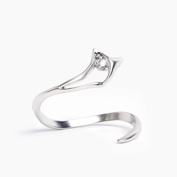 Orbital Lily Cuff - Silver