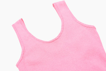 Siren Mermaid Dress Double Strap Pink