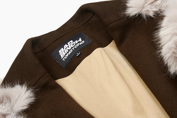 The Wool Cocoon Coat Olive Green