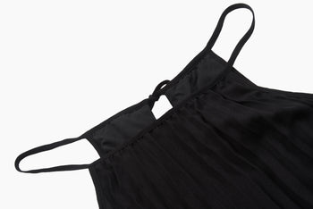 Lampshade Pleated Dress Black