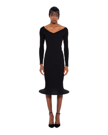 Multi-Color: HOOP RIB KNIT DRESS