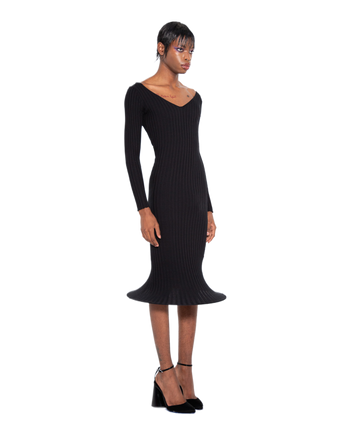 Multi-Color: HOOP RIB KNIT DRESS