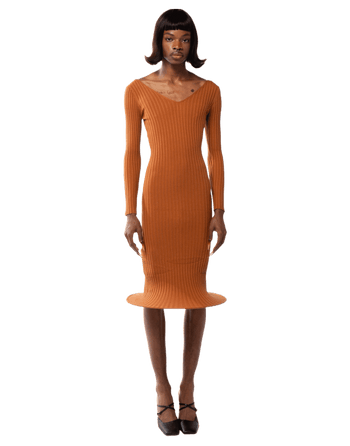 Multi-Color: HOOP RIB KNIT DRESS