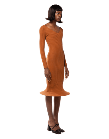 Multi-Color: HOOP RIB KNIT DRESS