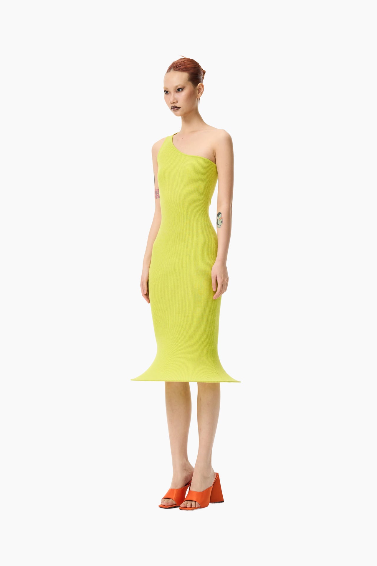 Siren Dress Neon Green Single-Strap