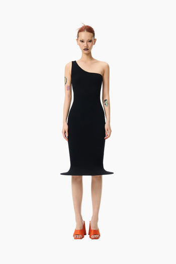 Siren Dress Black Single-Strap