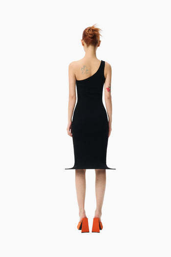 Siren Dress Black Single-Strap