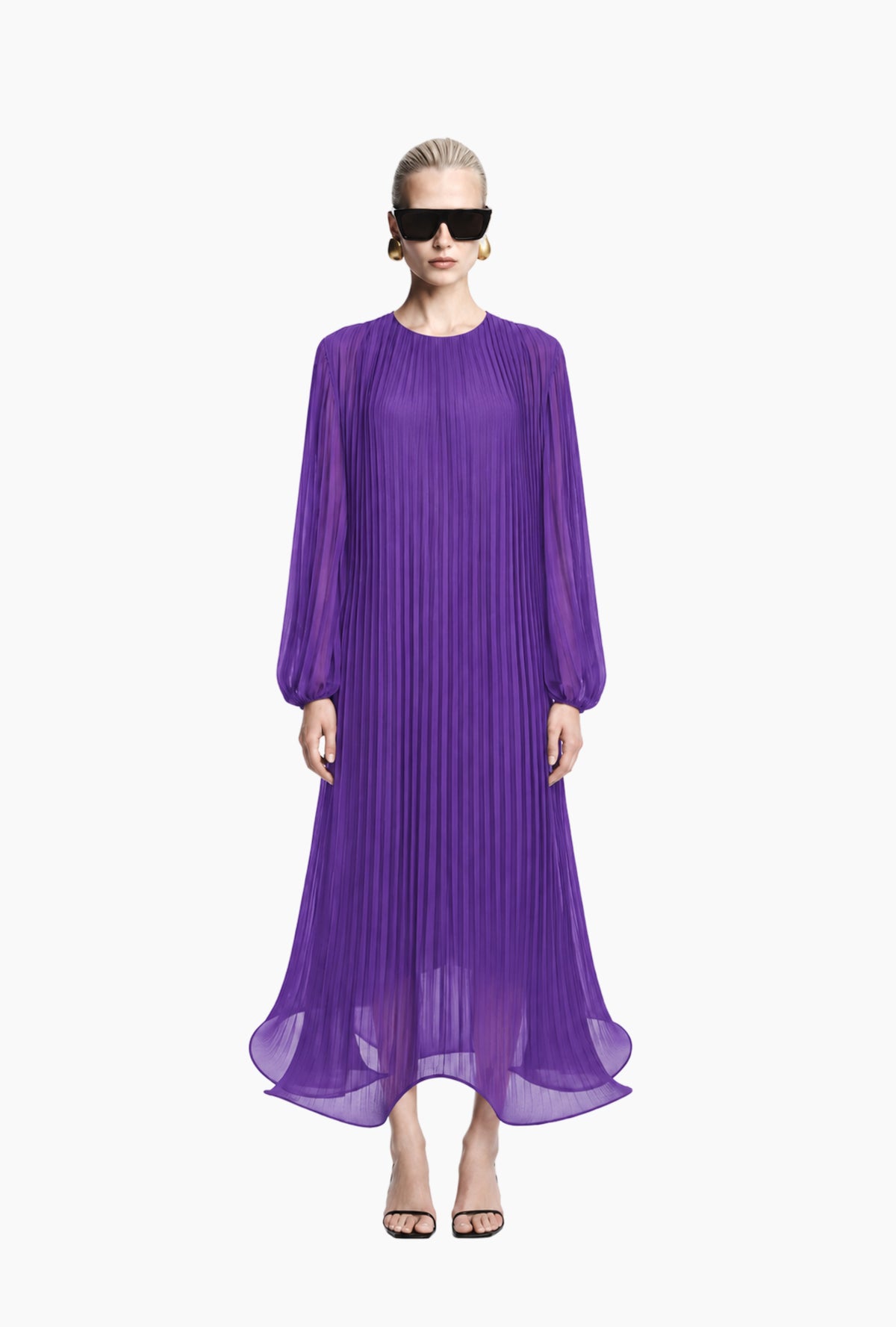 BoBois Long Sleeve Pleated Dress