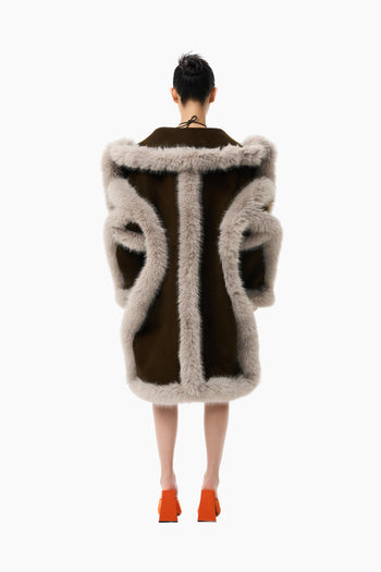 The Wool Cocoon Coat Olive Green