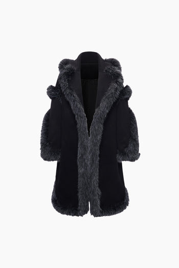 The Wool Cocoon Coat Black