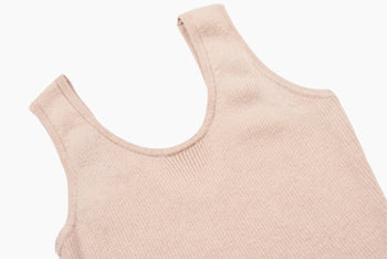 Siren Mermaid Dress Double Strap Beige