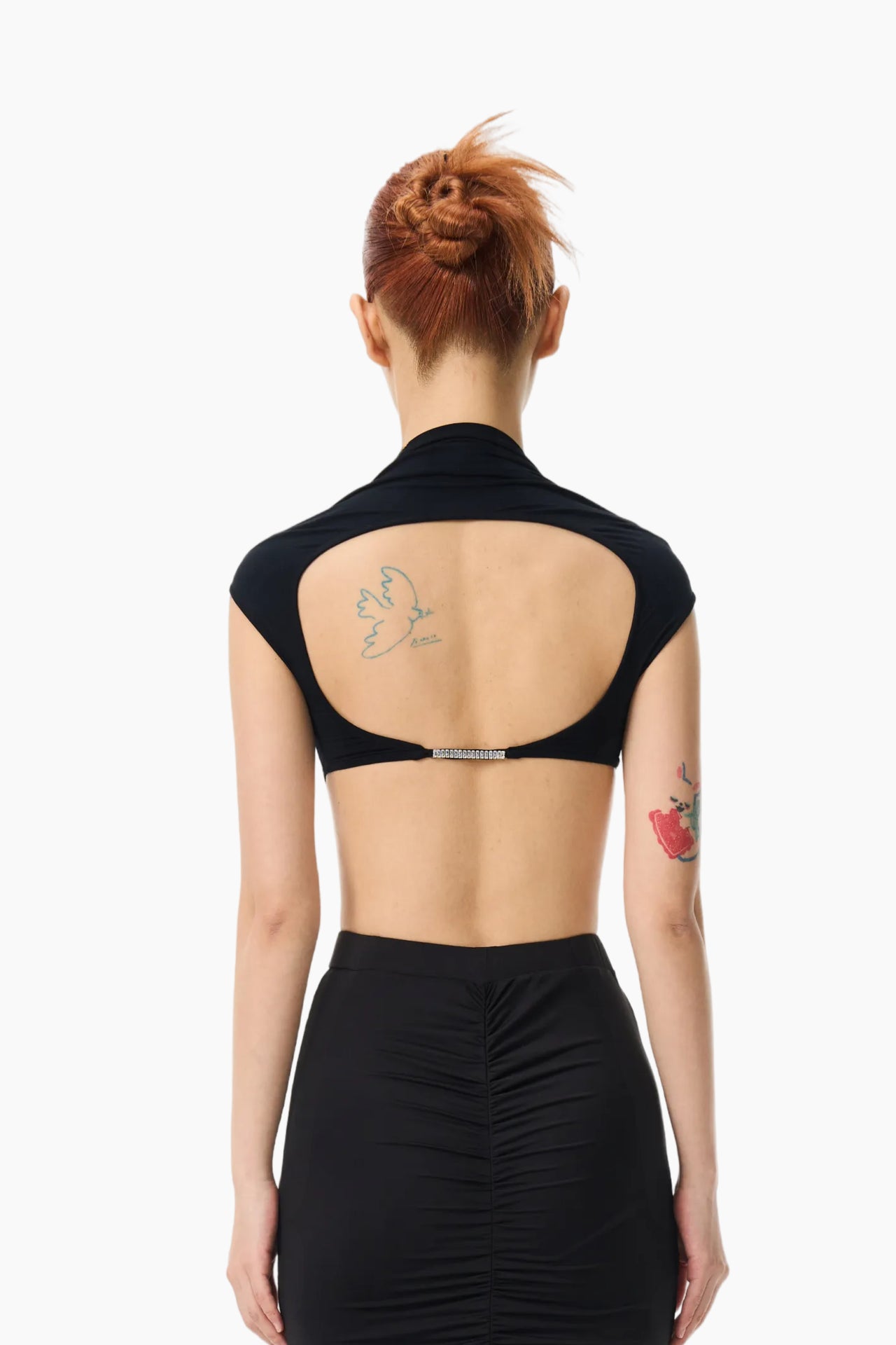 Butterfly Cutout Ruche Top