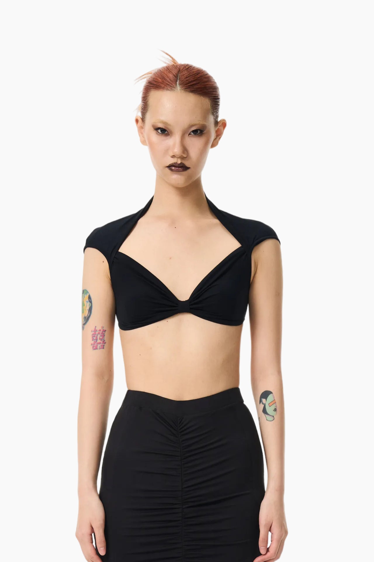 Butterfly Cutout Ruche Top